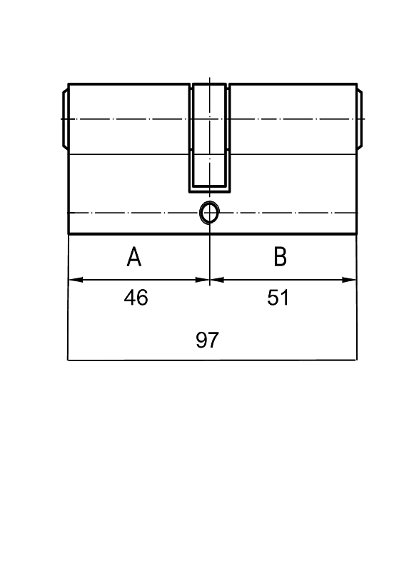 Цилиндр EVVA MCS кл\кл 97мм (46+51) хром