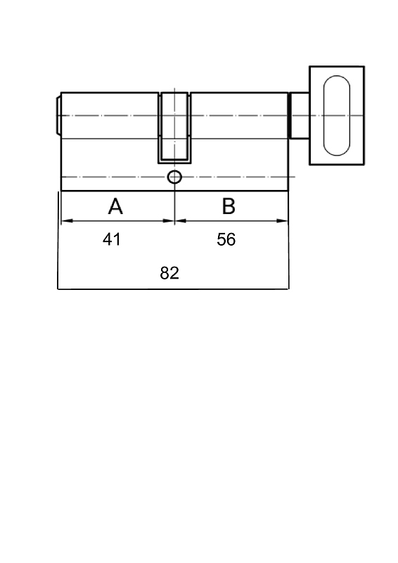 Цилиндр EVVA 3KS кл\верт 82мм (41+41В) хром